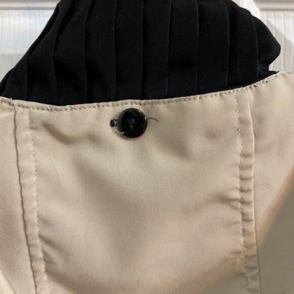 Liz Claiborne Spring All Weather Mid Length Coat Jacket Zip Removable Hood Large - Picture 5 of 9